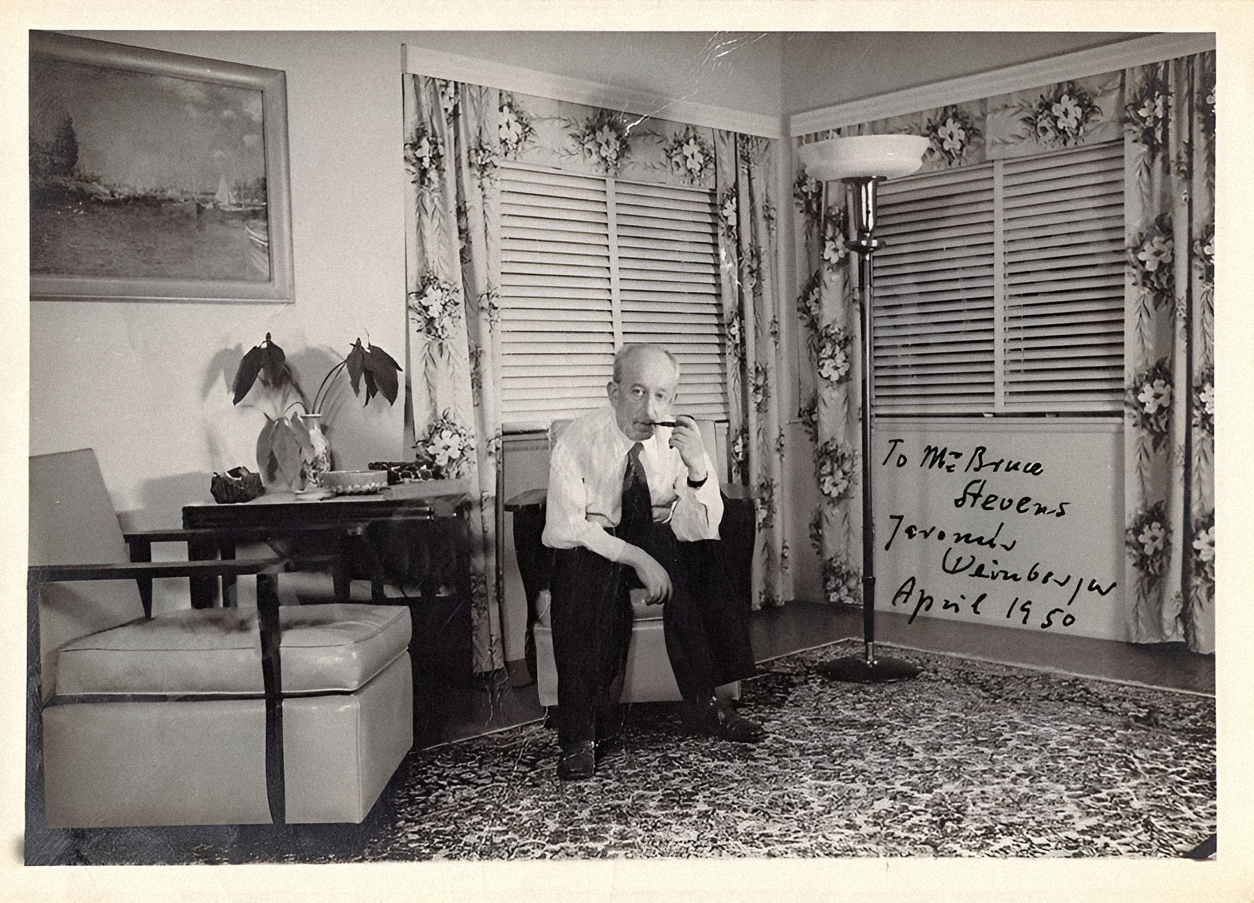 Jaromir Weinberger, autographed photograph.